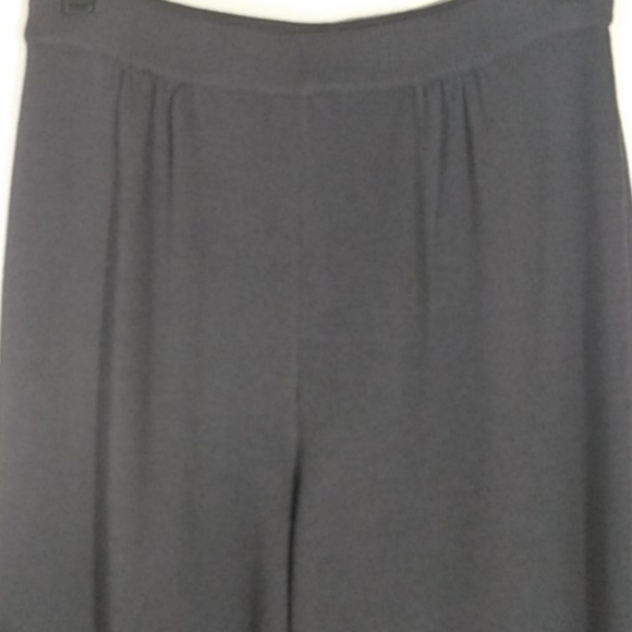 ST. JOHN COLLECTION DARK GRAY WOOL KNIT WIDE LEG PANTS SIZE 6 - Picture 4 of 10